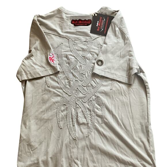 Red Monkey Los Angeles Tribal Rhinestone Graphic T-Shirt Wings Eagle Men’s Sz S - Picture 8 of 10